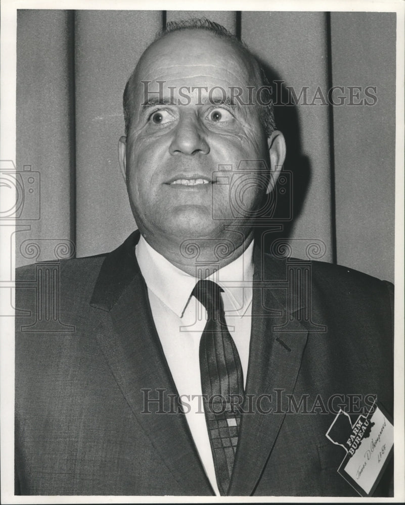 1967 Press Photo James D. Gruagnard, President Louisiana Farm Bureau - nob29090 - Historic Images