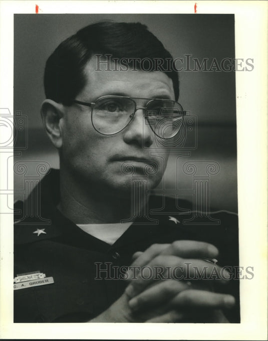 1989 Charles Gruber, Shreveport Chief of Police. - Historic Images