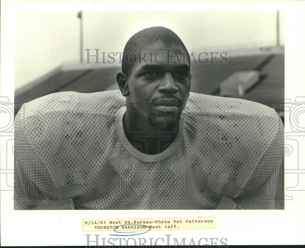 1983 Press Photo Thurston Harrison of West Jefferson Football Team - nob29647- Historic Images