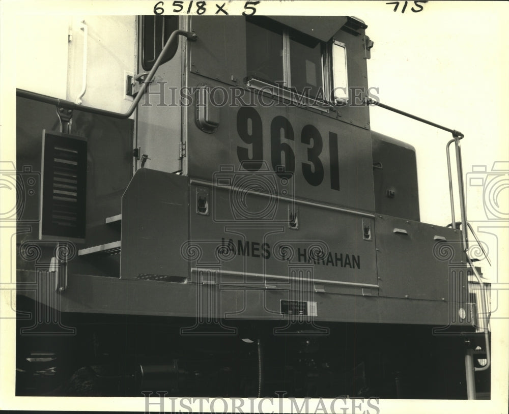 1980 Press Photo Train - Modern Engine Named James T. Harahan - nob30137 - Historic Images