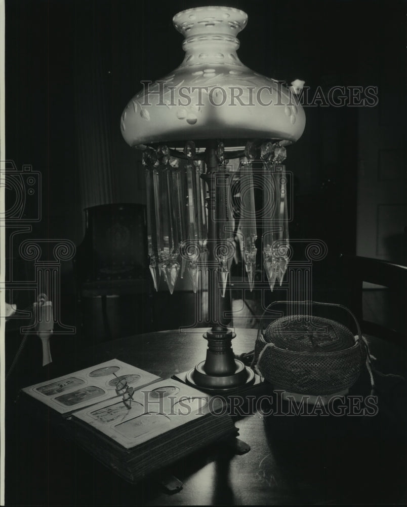 1972 Table in center of parlor at Hermann-Grimma House - Historic Images