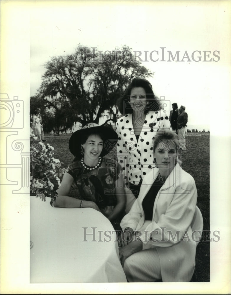 1992 Enjoying the Art at the Park Patrons&#39; Party. - Historic Images