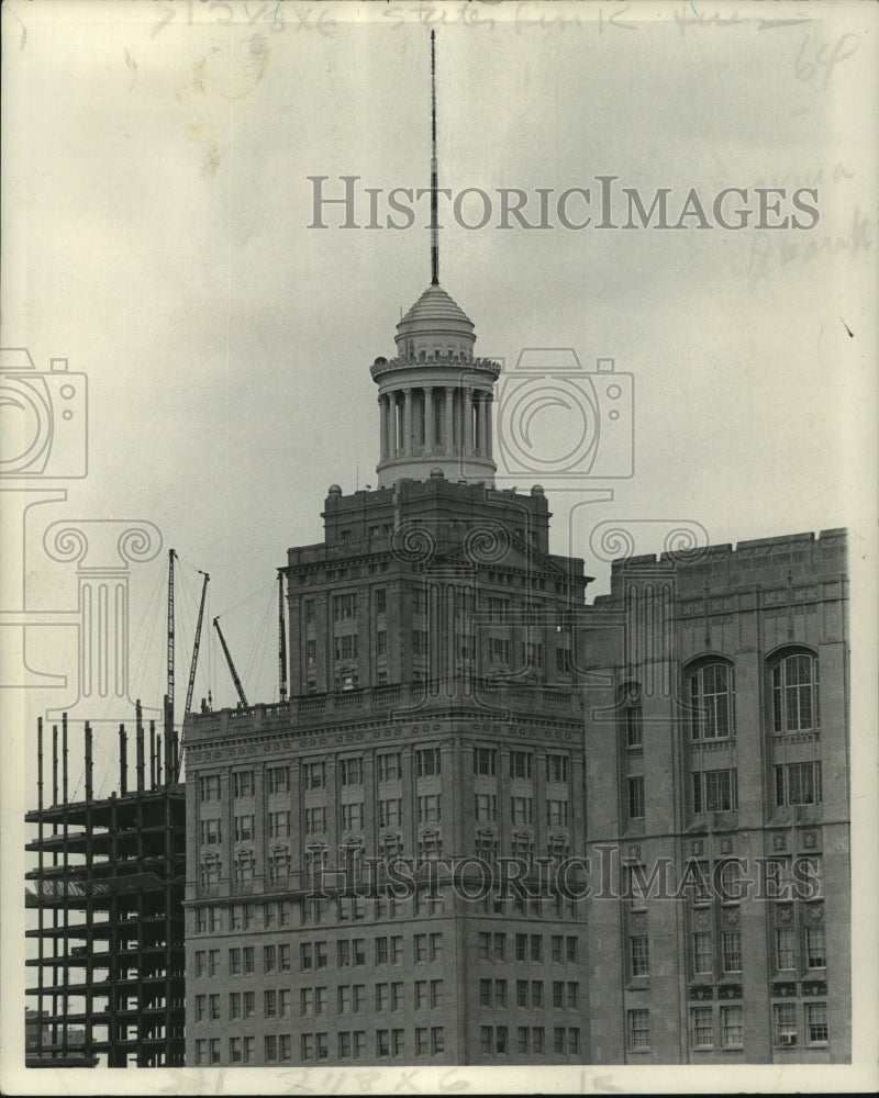 1961 Looking up-Top of the Hibernia Bank Building - Historic Images