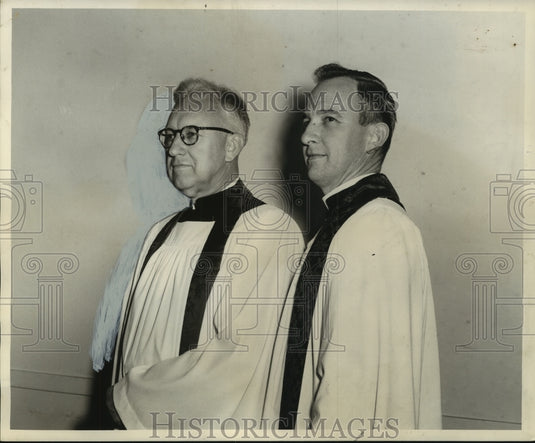 1958 Press Photo Dr. Oliver Horms & the Rev. William F. Wedig of Lutheran Church - Historic Images