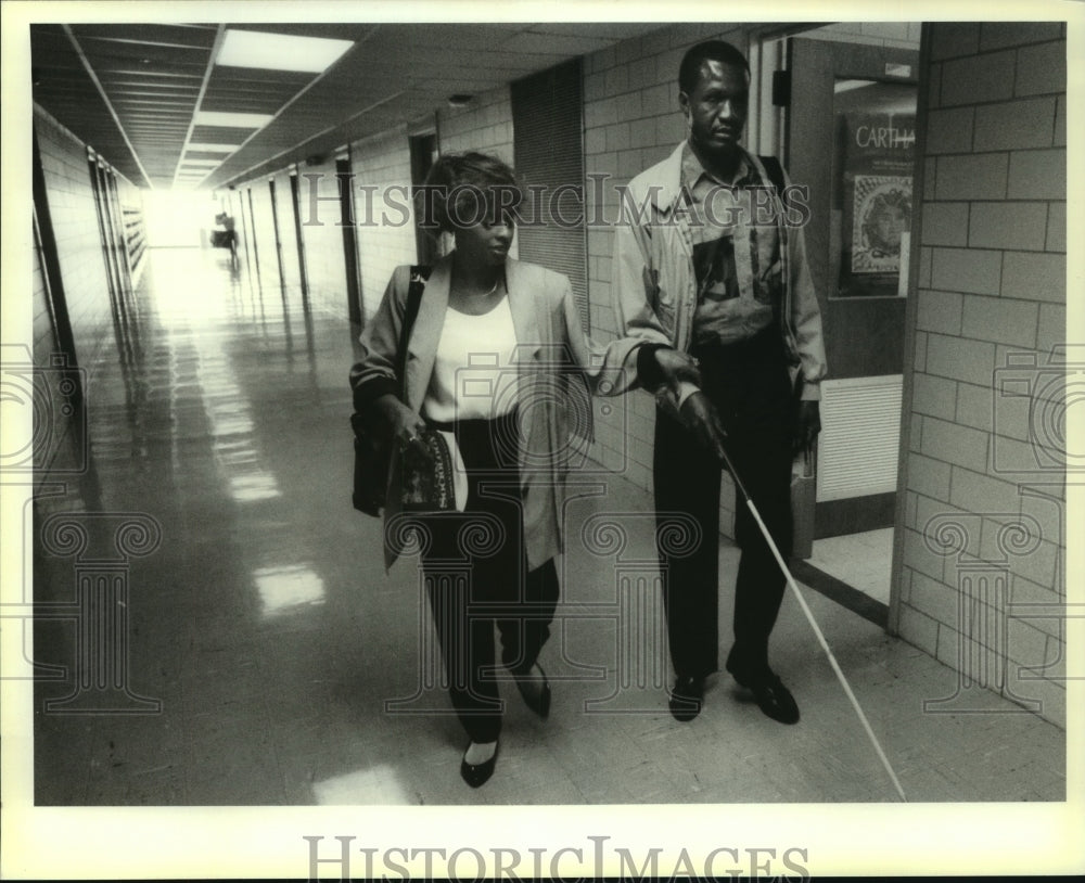 1993 Press Photo Handicapped students of Southern University of New Orleans - Historic Images