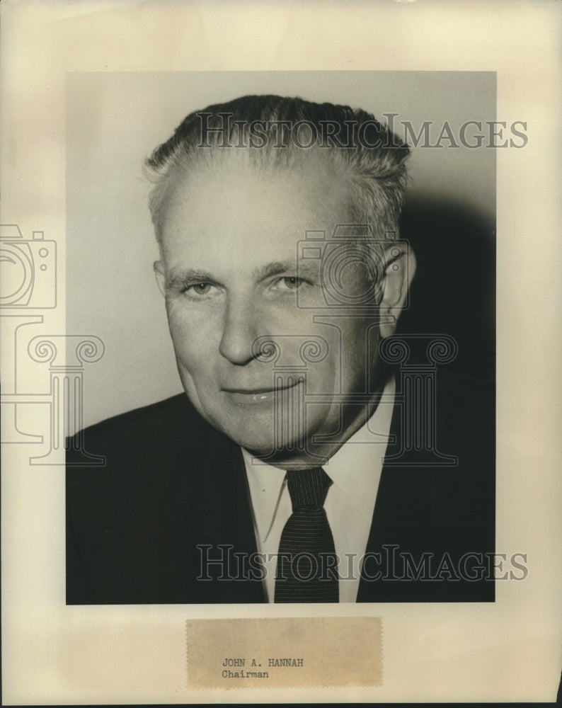 1960 Press Photo John A. Hannah, Chairman - nob31696 - Historic Images