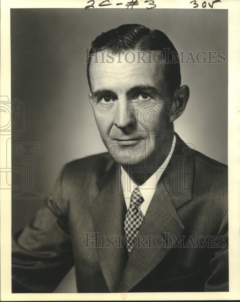 1963 Press Photo Olin Cloudman, Alcoa Steamship vice president Sales, Midwest-Historic Images