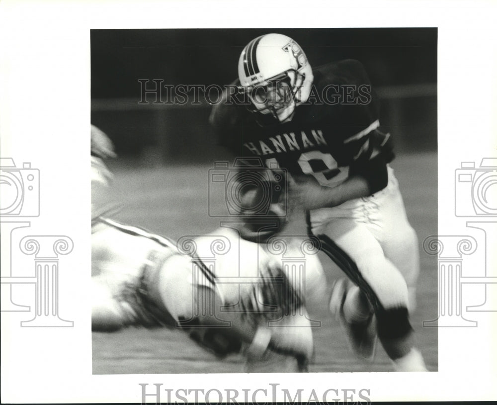 1995 Football- Hannan player Sam Battaglia breaks loose around end - Historic Images