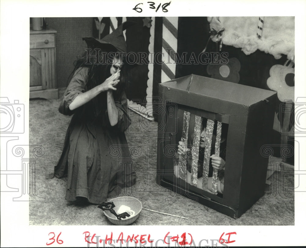 1985 Press Photo Actress Karen Butler &amp; Acotr John Rauch in Hansel and Gretel - Historic Images