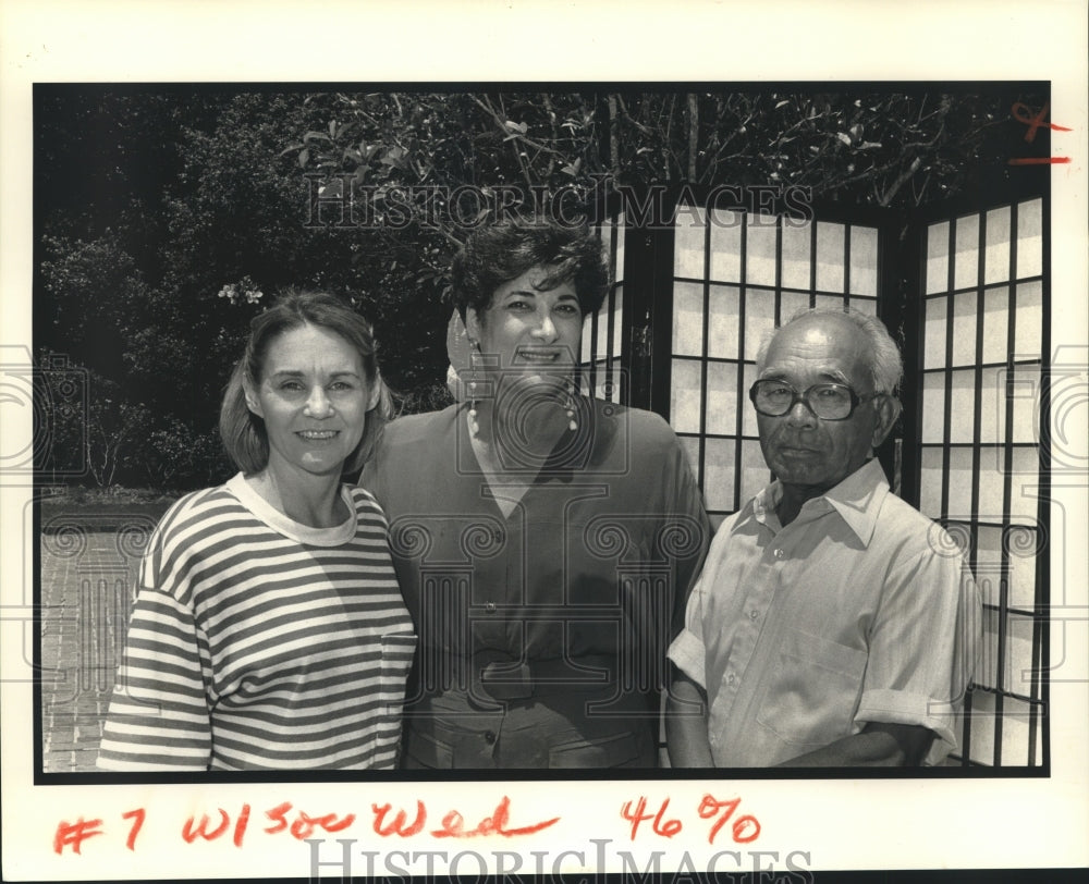 1990 Press Photo Japanese Garden Society Members - Historic Images