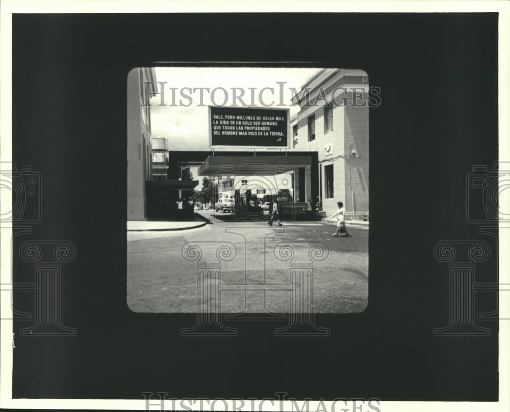 1978 Propaganda sign near University of Havana - Historic Images