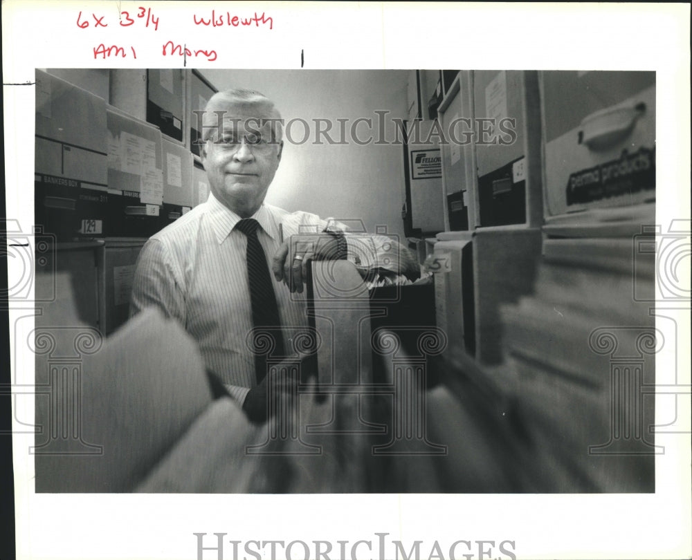 1991 Press Photo Jerry Harrison of Harrison/Kroll Environmental Investigations - Historic Images
