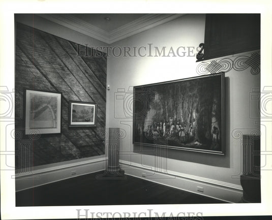 1991 Press Photo Paintings at Plantation Room of Louisiana History Galleries - Historic Images