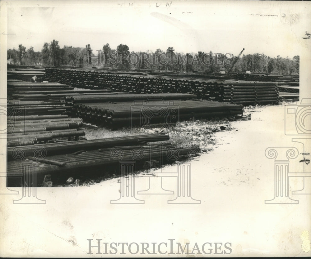 1950 Press Photo Oil Field Equipment, Harvey, Louisiana - nob32955 - Historic Images