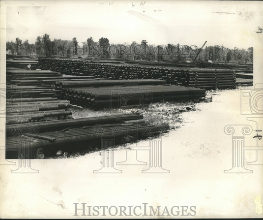 1950 Press Photo Oil Field Equipment, Harvey, Louisiana - nob32955 - Historic Images
