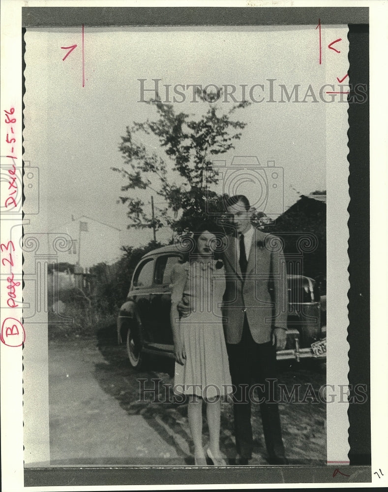 1940 Press Photo Gustav and Virginia Hellmers on their wedding day - nob33185 - Historic Images