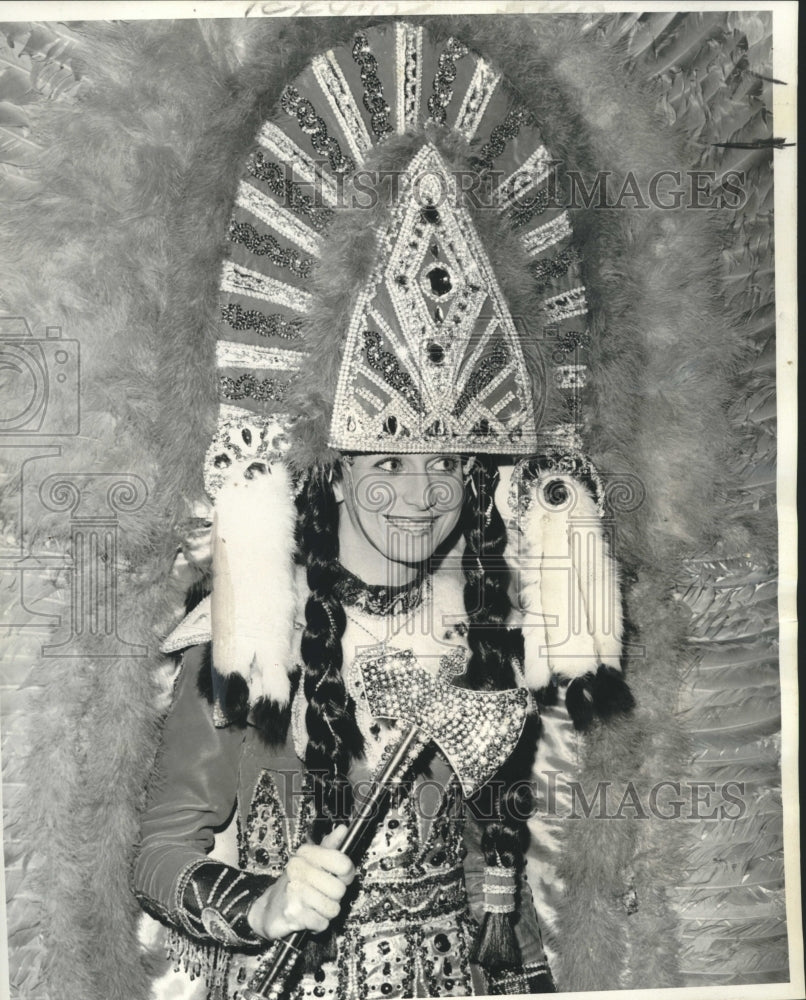 1974 Press Photo Peggy Roszina Hebert, Reigning as Princess Choctaw - nob33314 - Historic Images