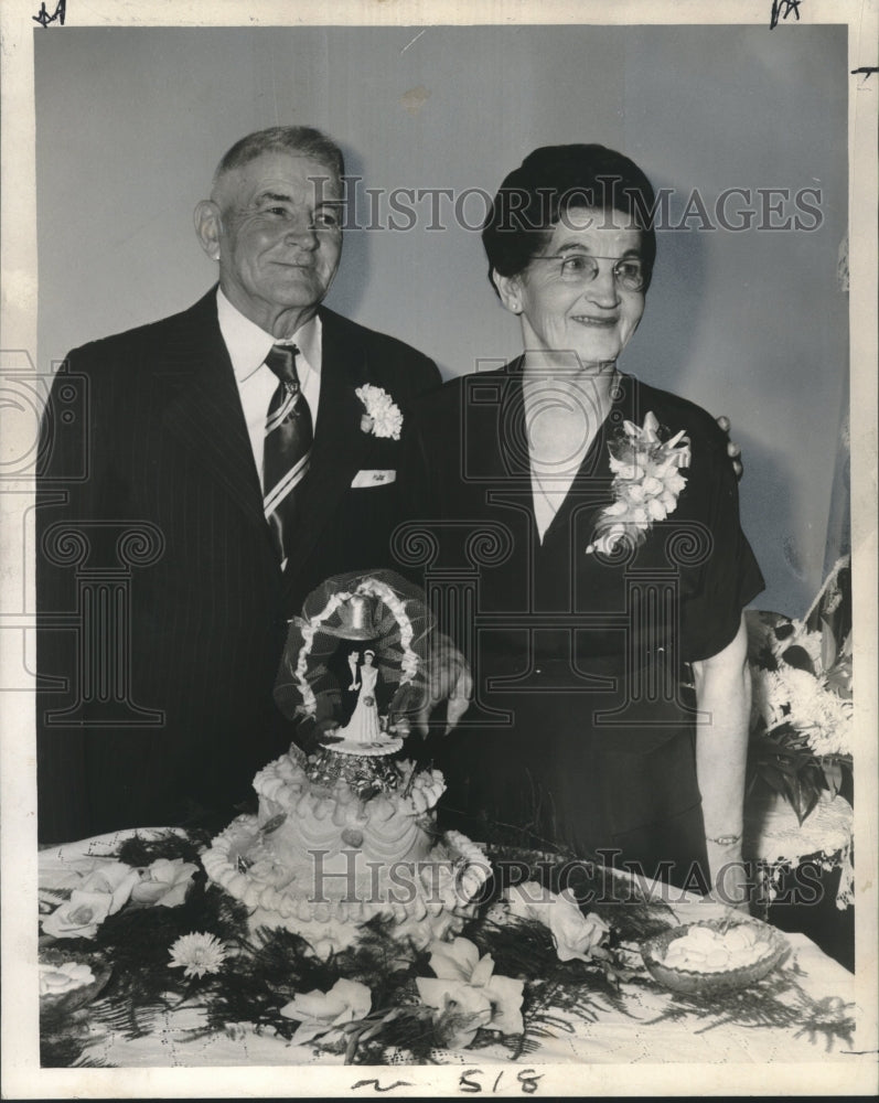 1960 Press Photo Mr. and Mrs. Joseph W. Heck&#39;s 50th wedding anniversary - Historic Images