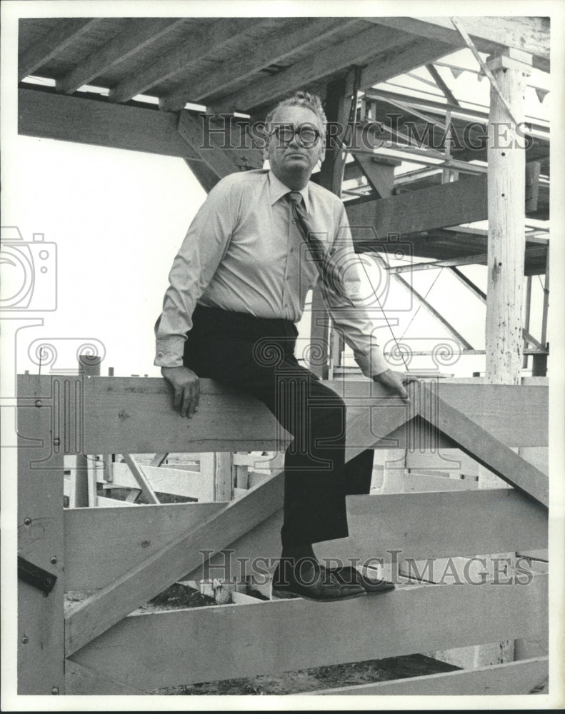 1970 Press Photo Warden C. Murray Henderson at Angola Penitentiary Rodeo Grounds-Historic Images