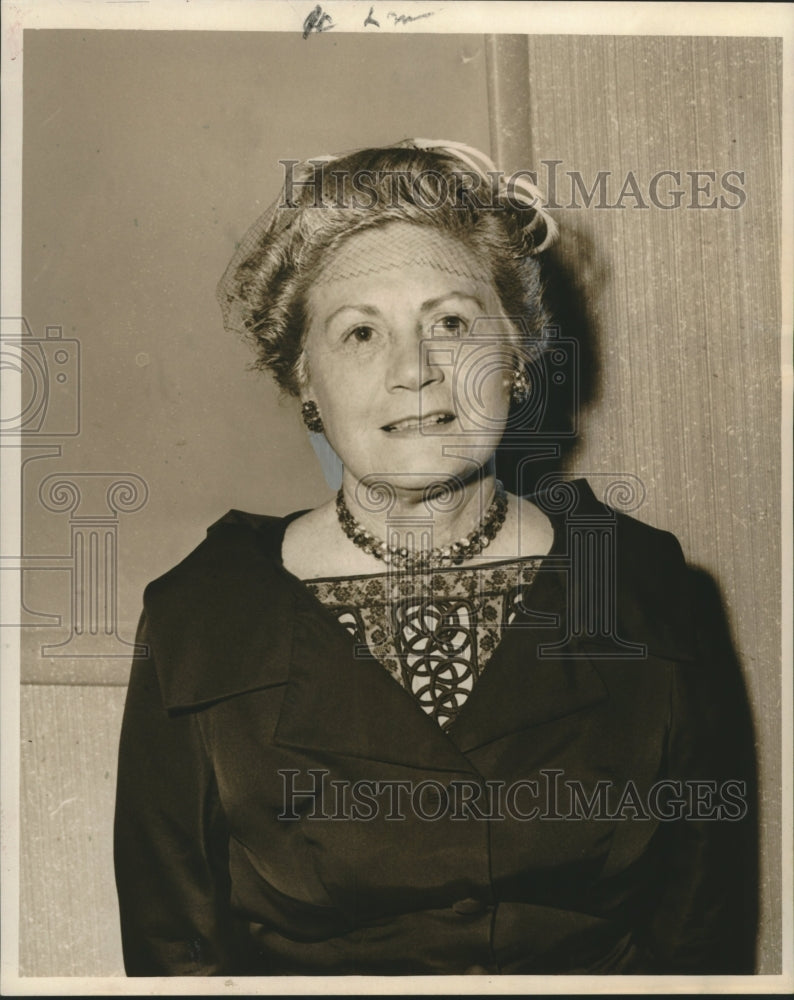 1959 Press Photo Mrs Hansell Hillyer spoke to Home Improvement Council. - Historic Images