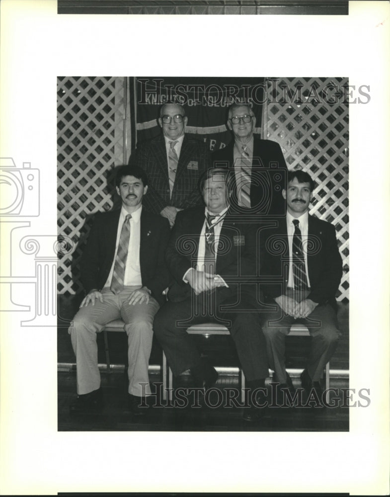 1989 Press Photo Officers of Knights of Columbus Archbishop Rummel Council - Historic Images