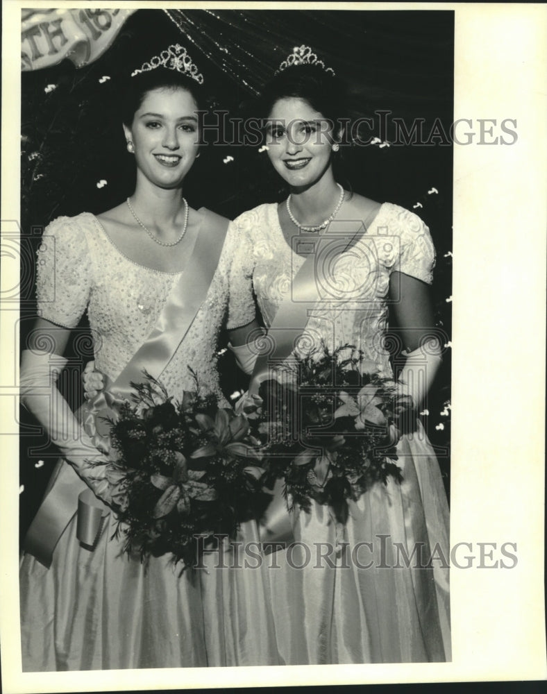 1994 Press Photo Sharon and Heather Heartfield at the Mayflower Cotillion. - Historic Images