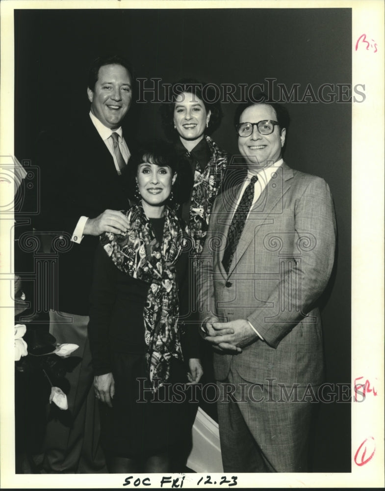 1994 Press Photo Bill &amp; Anne Grace, Ted &amp; Ellen Brennan at Dinner of the Decade. - Historic Images