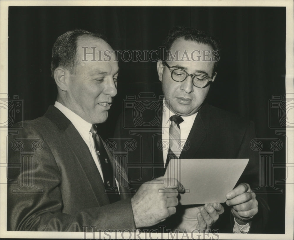 1967 Press Photo Henry J. Helm & Dr. Carl Dolce at Abramson School Dedication - Historic Images