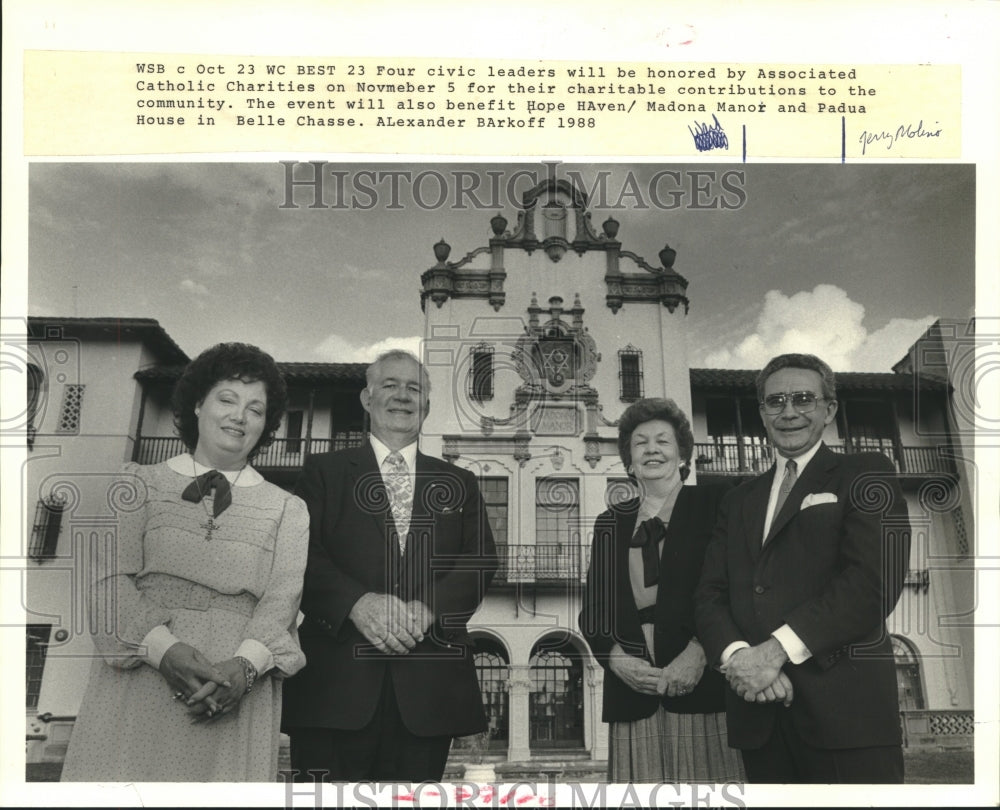 1988 Press Photo Associated Catholic Charities honors four civic leaders - Historic Images