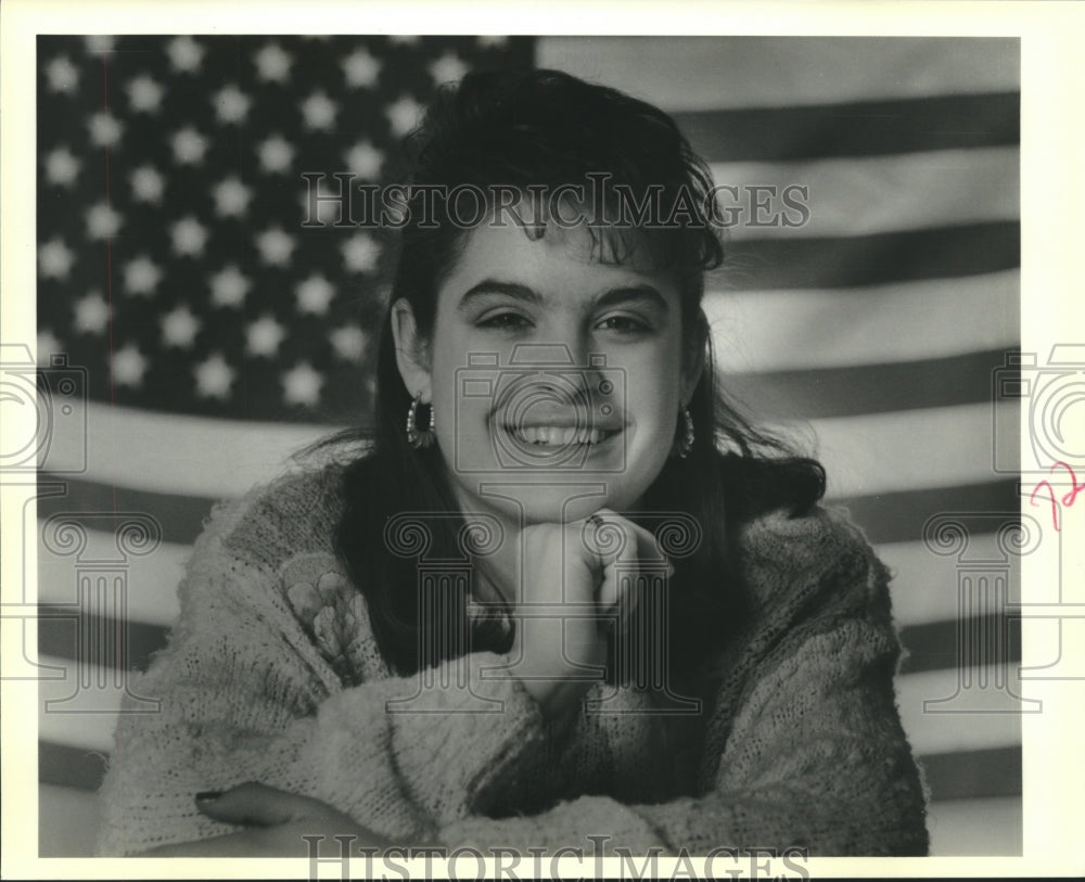 1989 Press Photo Shannon Hebert, winner, American Legion Oratorical Contest - Historic Images