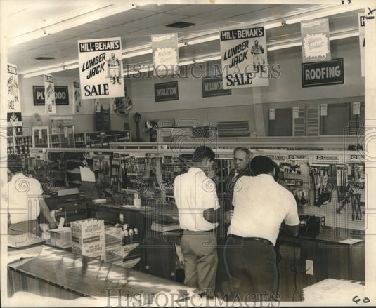 1987 Press Photo Opening of Hill-Behan Lumber Company at 1319 Newton, Algiers - Historic Images