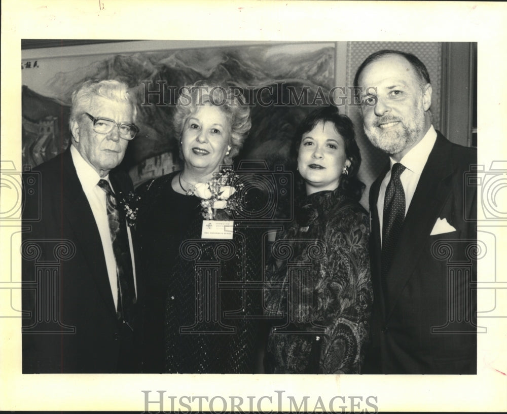 1992 Press Photo Judge Fred &amp; Doris Heebe with Lucie Thornton &amp; Frank Lamothe - Historic Images