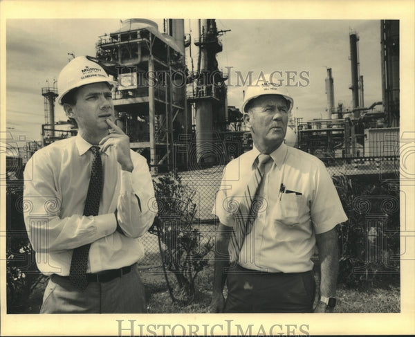 1990 Press Photo Murphy Oil president Claiborne Deming & Engineer Will ...