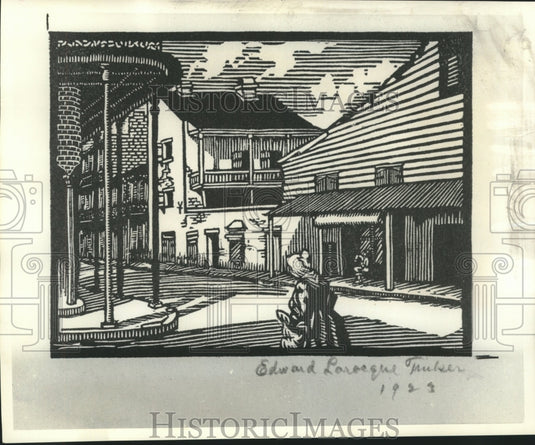 1977 Press Photo How Royal & St. Ann Sts. looked in 1923 when Tinker recorded it - Historic Images