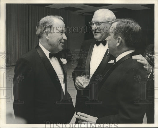 Press Photo Rep. F. Edward Hebert, Gov. Nelson Rockefeller and Alexander Pirnie - Historic Images