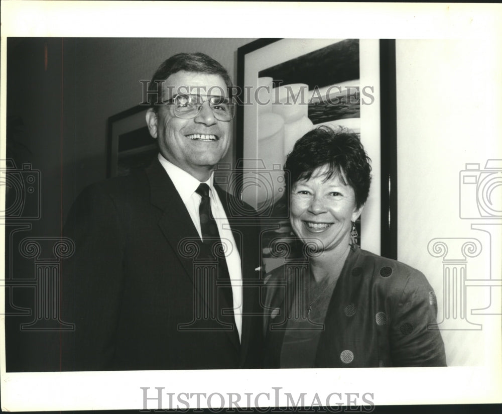 1991 Press Photo Saints Event- Charlie Heim and Connie Mora - Historic Images