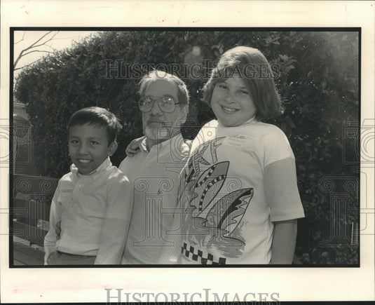 1990 Press Photo Marvin Molina, Dr. Mayer Heiman, Adriaba Cabrera - Historic Images