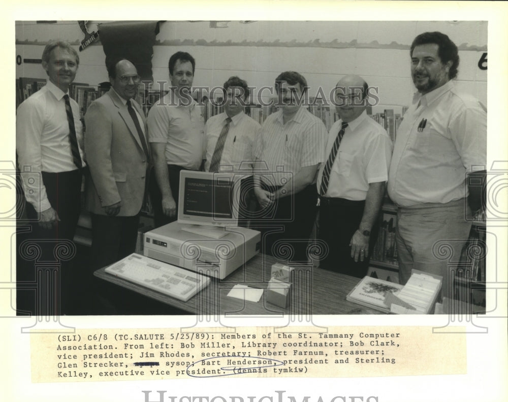 1989 Press Photo Members of the St. Tammany Computer Association - Historic Images