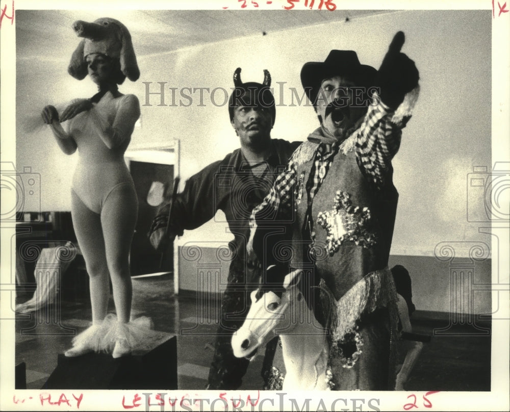 1986 Press Photo Play rehearsal at Grace Episcopal Church on 3700 Canal - Historic Images