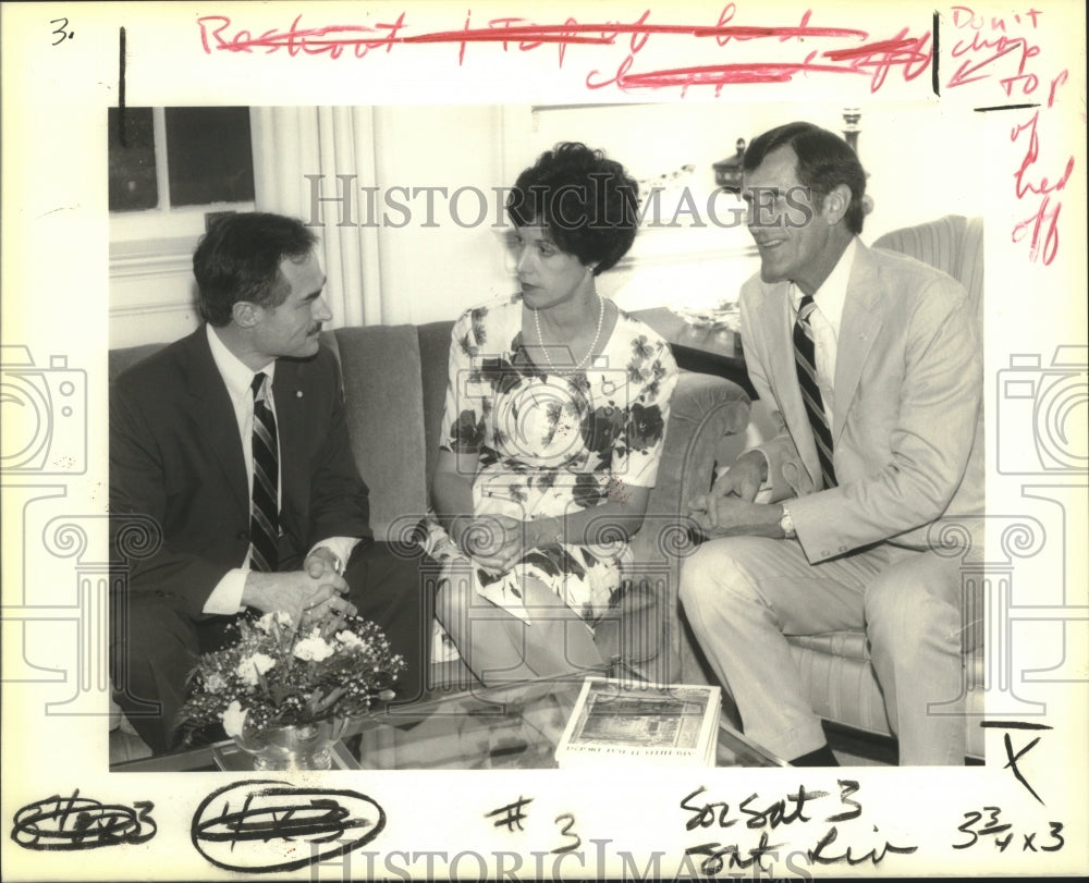 1989 Press Photo Honored guests at The Order of Cincinnati Patriotic Group Event - Historic Images