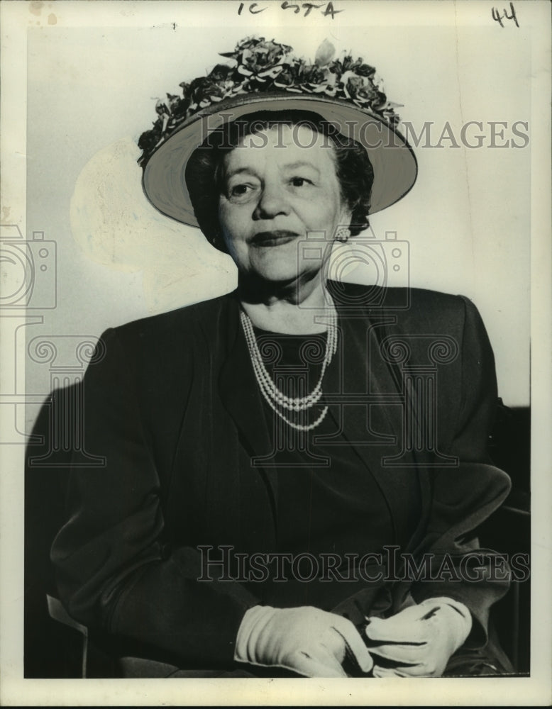 1952 Press Photo Mrs. H.C. Houghton of General Federation of Women&#39;s Club - Historic Images