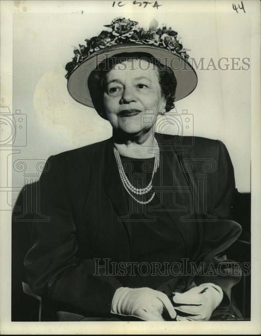 1952 Press Photo Mrs. H.C. Houghton of General Federation of Women's Club - Historic Images