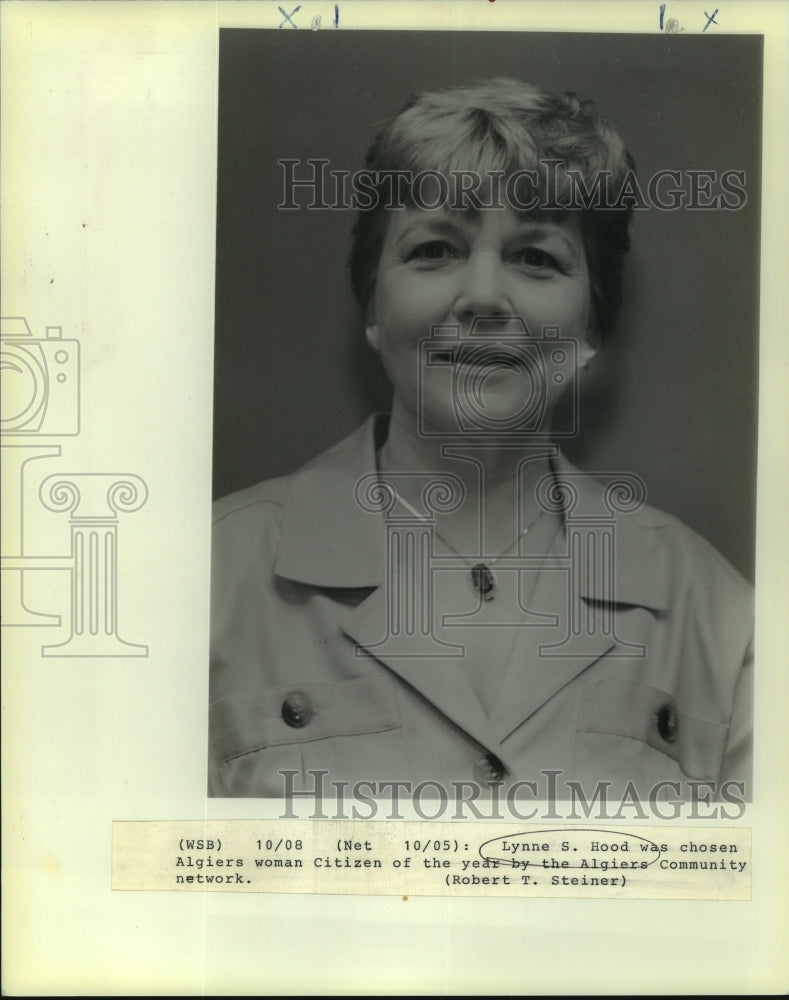 1988 Press Photo Lynne S. Hood was chosen Algiers Woman Citizen of the Year. - Historic Images