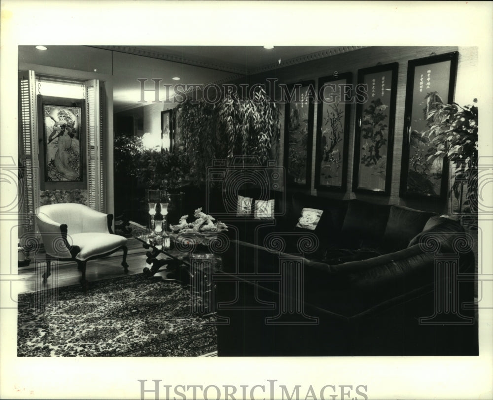 1989 Press Photo This high comfort room has a ambience of sophisticated Oriental - Historic Images