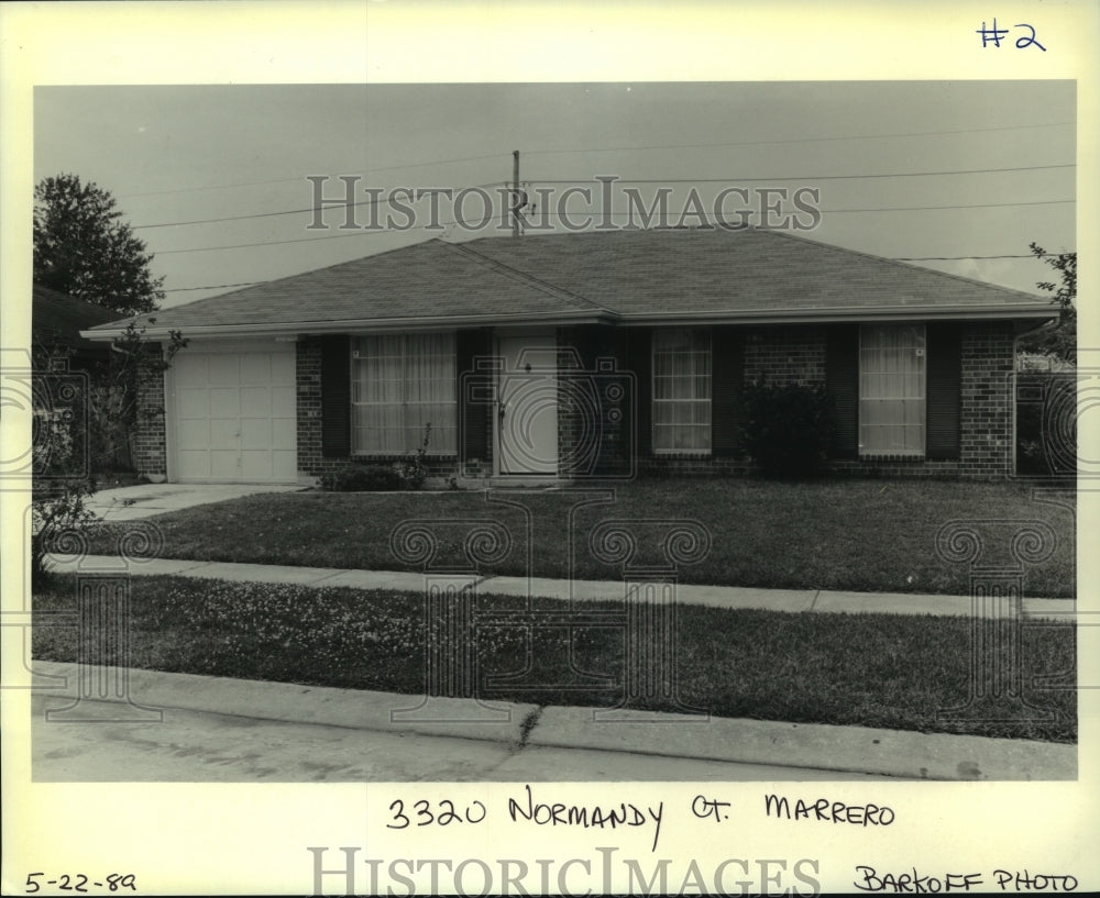 1989 Press Photo Housing - Property at 3320 Normandy Ct. in Marrero - nob35248 - Historic Images