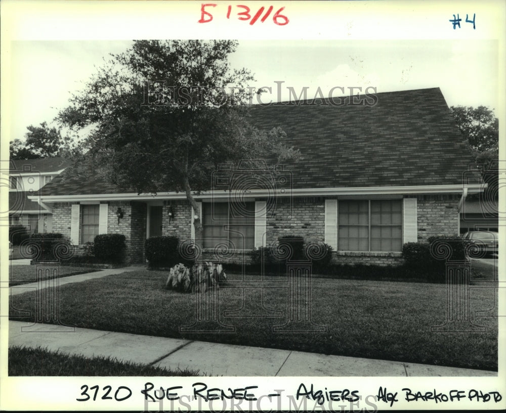 1989 Press Photo New Orleans - House on Rue Renee in Algiers - Historic Images