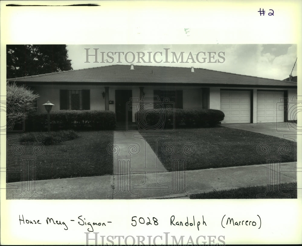 1989 Press Photo New Orleans Housing at 5028 Randolph in Marrero - nob35256 - Historic Images