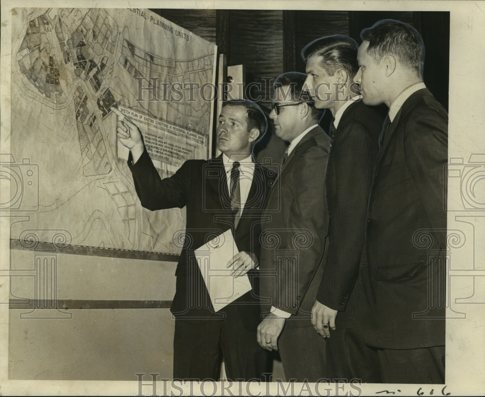 1966 New Orleans Chamber of Commerce Officials Discuss Housing - Historic Images