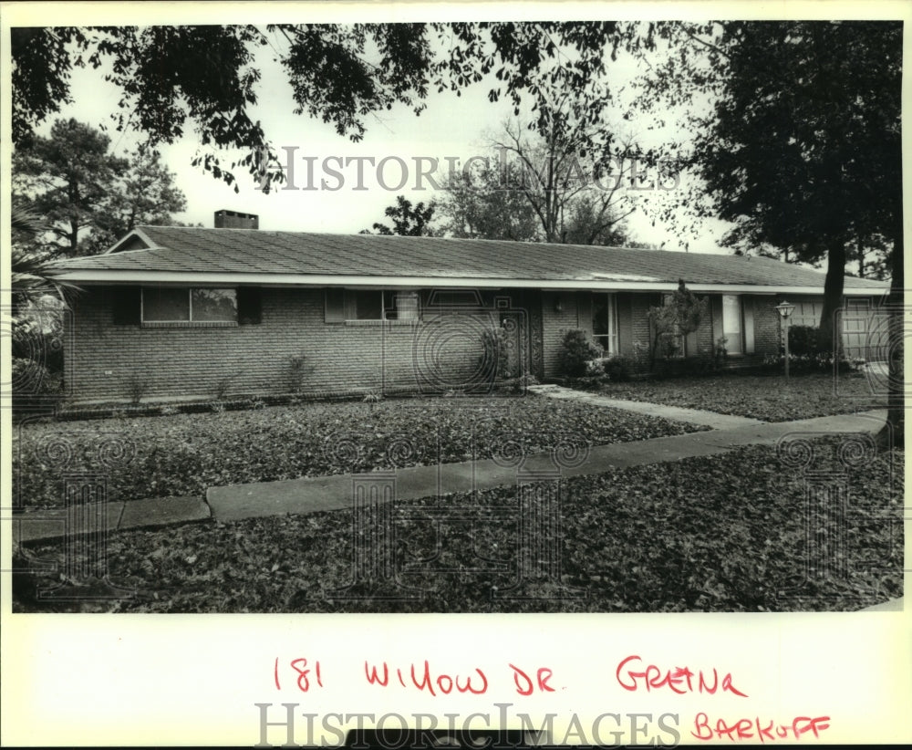 1988 Press Photo House on 181 Willow Drive in Gretna - Historic Images