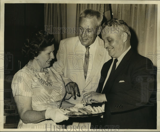 1966 William A. Wiemers honors Reverend Holo Honold and his wife-Historic Images